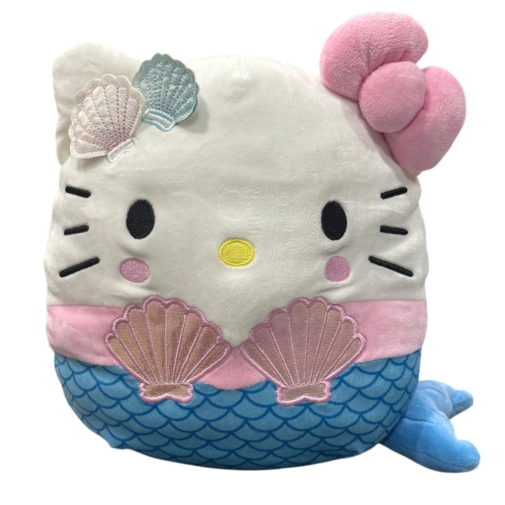 Squishmallows Hello Kitty Mermaid 12 Inch Plush Sanrio Blue Pink White SIL-34947